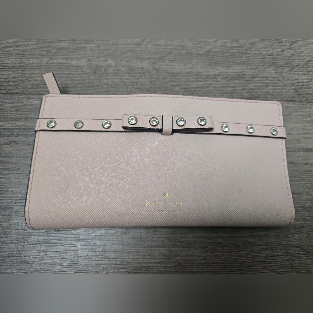 Kate Spade Pastel Pink Jewel Wallet Cottagecore Girlhoodcore Travel